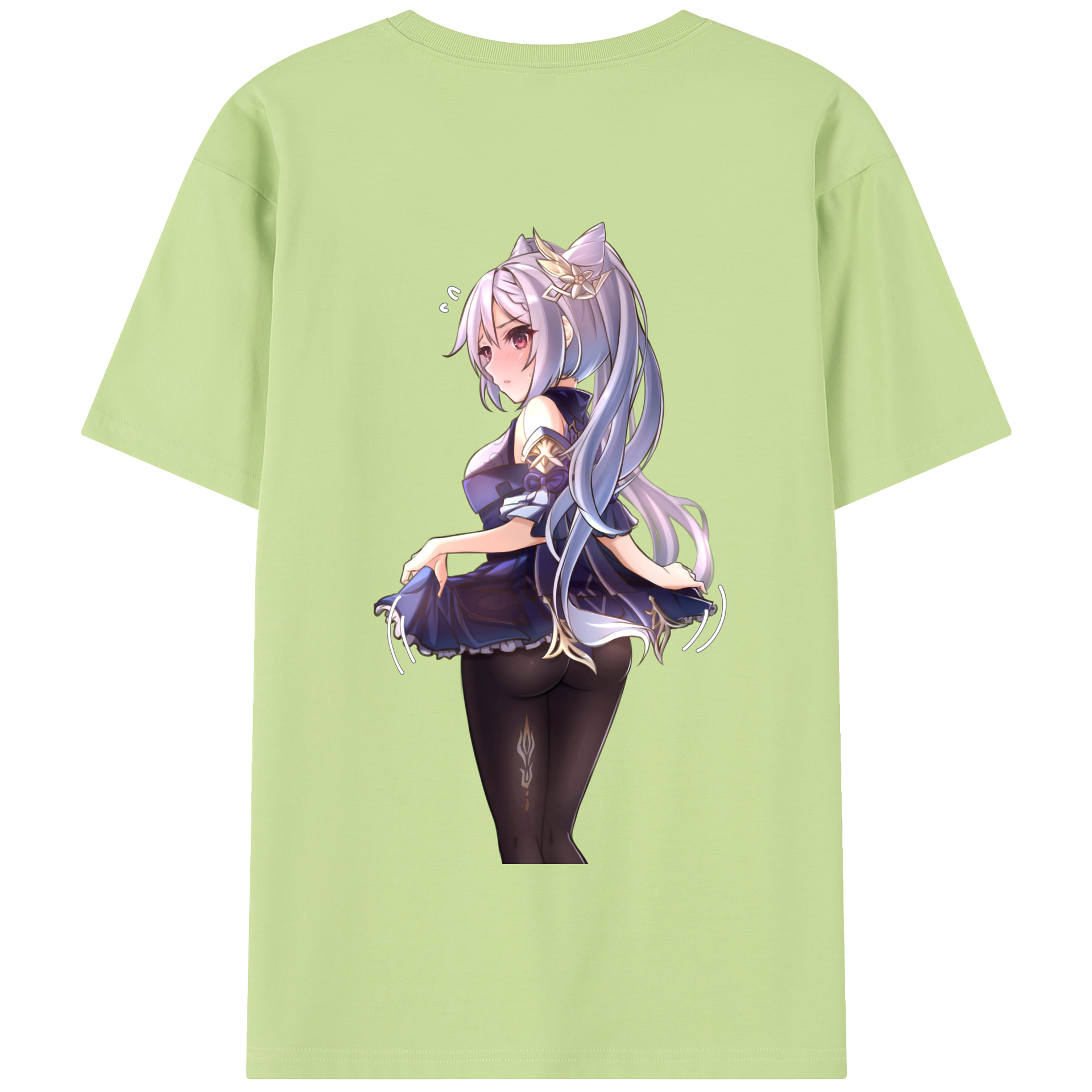 げんし神 刻晴 こくせい genshin Kokusei 綿100％半袖Tシャツ（背面プリント）